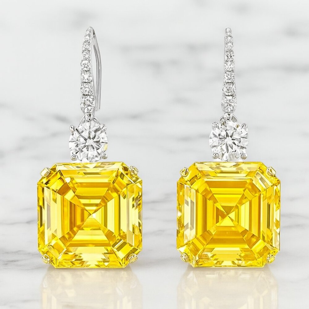 "Solana" Yellow Gemstone Earrings ✨
